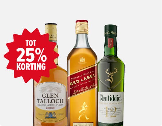 Whisky deals tot 25% korting